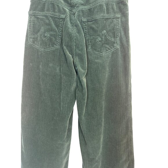 2/$30 Adriano Goldschmied 26 Dark Green High Waisted Wide Leg Corduroy Pants - Picture 9 of 15